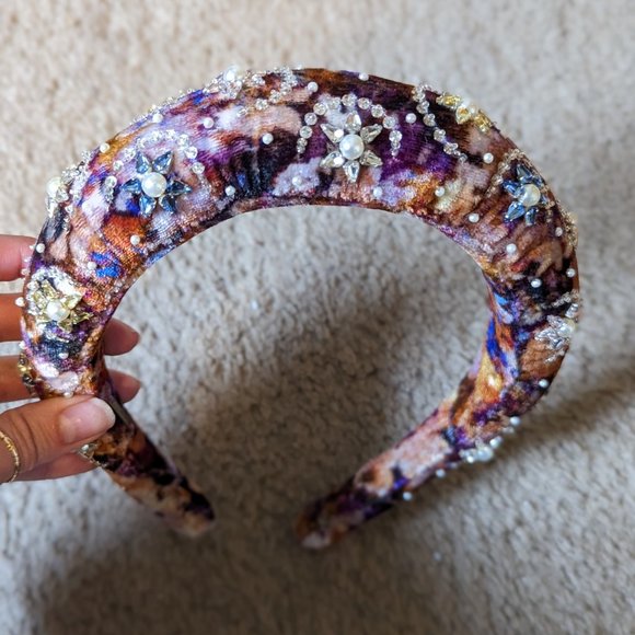 Imitation pearl padded headband deepa gurnani - Picture 4 of 5